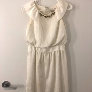 White dress , knee length